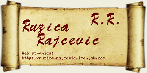 Ružica Rajčević vizit kartica